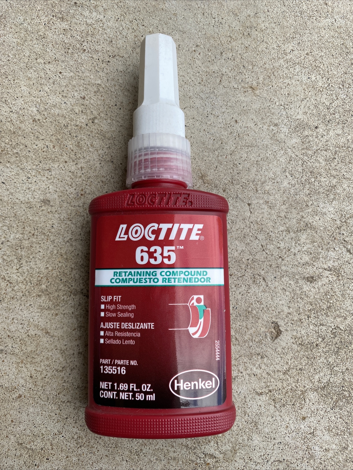 Loctite 635 Retaining Compound High Strength Slow Sealing 1.69 oz