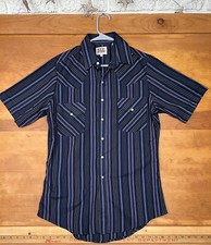 VTG ELY CATTLEMAN Western Pearl Snap, Cowboy Shirt, Short Sleeve, Men's Sz. S