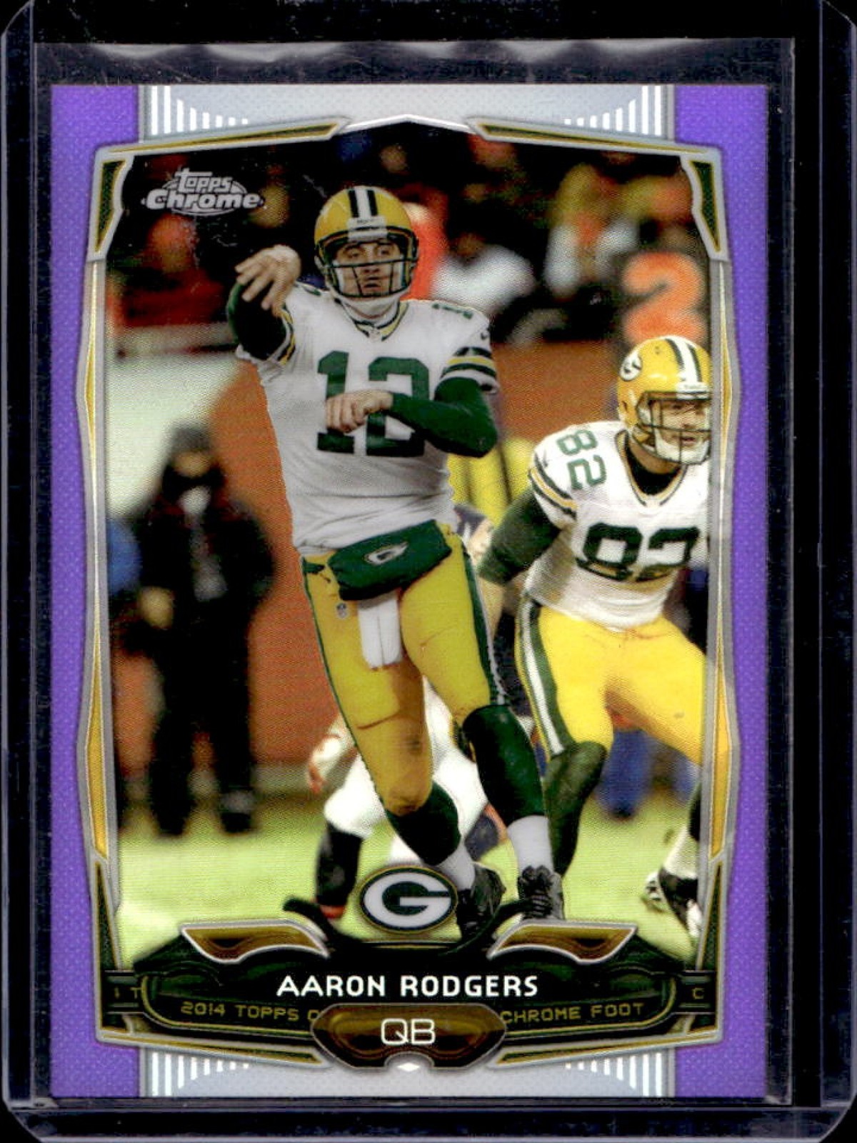 2014 Topps Chrome Aaron Rodgers Purple Refractor #83 Packers