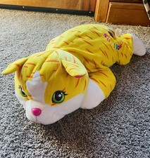 Vintage 90s Lisa Frank Large Cat 24 Sunflower HTF Rare EUC Plush Stuffed Animal
