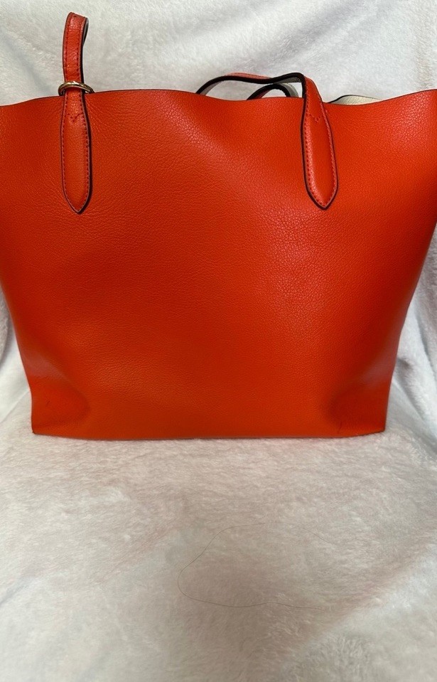 Kate Spade new york Women's Leather Tote Bag, Large - in Orange w/Beige Lining thumbnail 2