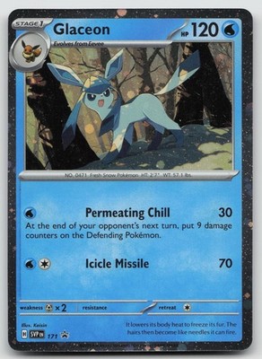 Glaceon (Cosmos Holo) SWIRL 171 Holo Promo Scarlet & Violet Promo Pokemon NM