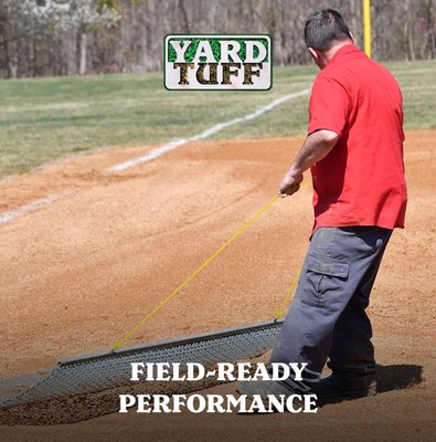 Trascinatore Per Livellamento Campo Yard Tuff In Zinco E Acciaio 3x5 Piedi - Scatola Aperta