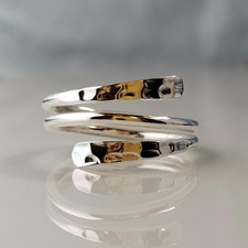 925 Sterling Silver, Solid Silver, Band Ring, Wrap Band Ring