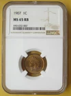 1907 Indian Head Cent NGC MS 65 RB Take a Look