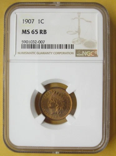 1907 Indian Head Cent NGC MS 65 RB Take a Look