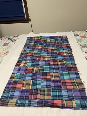 Madras Patchwork Plaid Fabric 4 Yards x 44  Wide