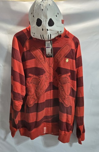 LRG Lifted Research Group Friday The 47th Jason Mask Hoodie Red Men's Size 2XL