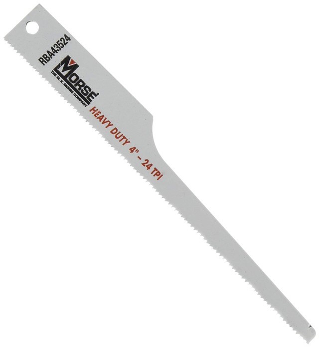 M.K. Morse RBA43524T05 24 TPI Air Saw Blade (5 Pack), 4" X 1/2" X 0.035"