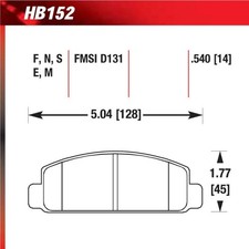 Hawk HB152M.540 Racing Pad - Black Compound
