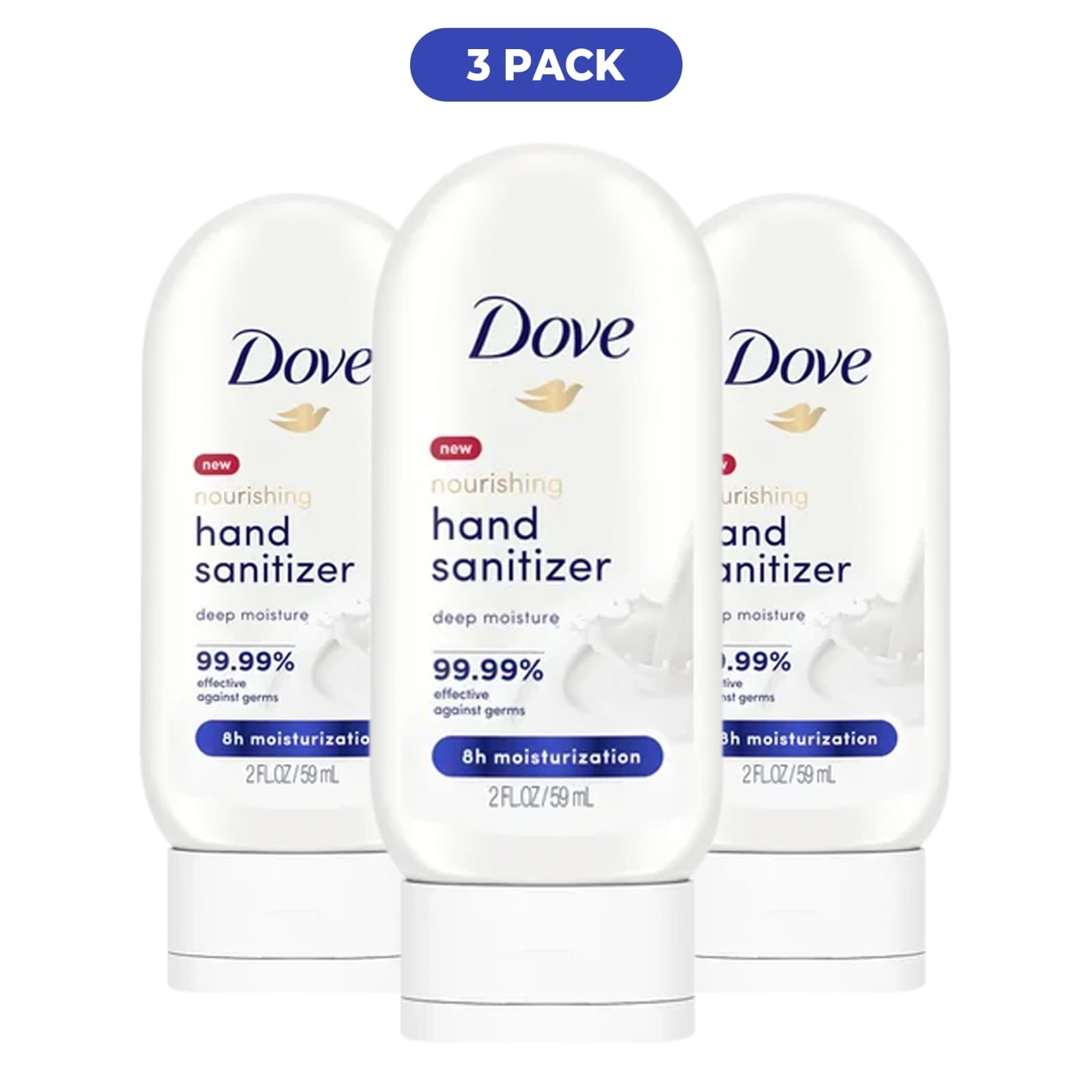 Dove Deep Moisture Nourishing Hand Sanitizer Gel All Skin, 2