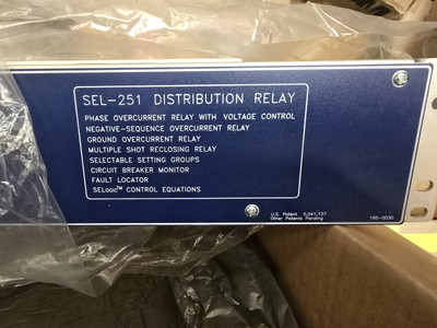 Schweitzer Engineering Distribution Relay Model Sel 251 New Old Inventory 