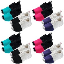 8 Pairs Dance Shoe Covers Over Medium Rose Purple Blue Black