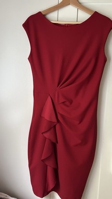 Paradi Etui-Kleid rot mit Raffung Gr. 38 Neuwertig (P&C)