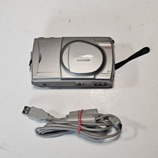 Olympus Camedia D-510 2.1MP Compact Digital Camera 3x Zoom Silver w/ USB Cable