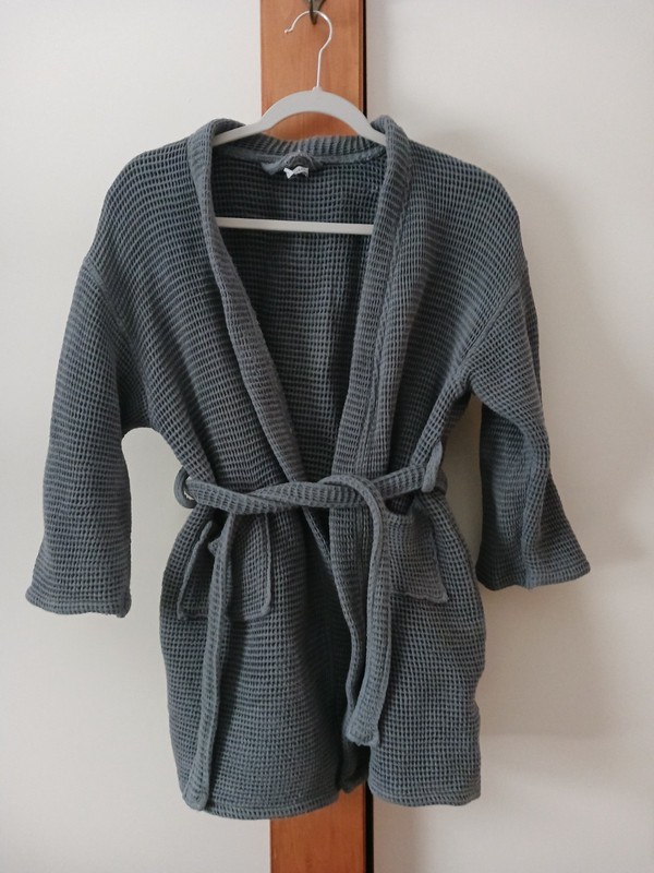 Ettitude M, Gray Unisex Bamboo Bathrobe