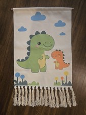 New Macrakido Macrame Dinosaur Nursery Wall Hanging Decor Kids Room
