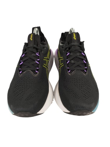 Asics Gel Nimbus 25 Shoes Women's Size US 9.5 Black/Glow Yellow Runners Sneaker - Picture 2 of 10