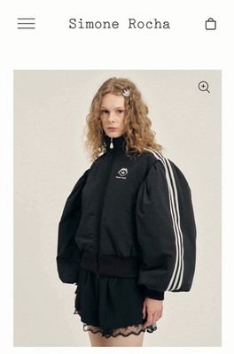 Simone rocha X Adidas Collab Black Puffa Coat - Sold Out! LARGE   BNWT