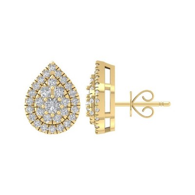 14K Gelbgold 0,75Ct Lab Grown Diamond Composite Ohrstecker