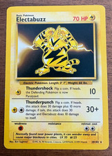 Pokémon TCG Electabuzz 20/102 Non-Holo Rare Card Unlimited Base Set LP