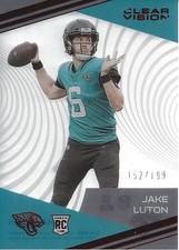 2020 Panini Clear Vision Rookies Red #30 Jake Luton /199 - FB