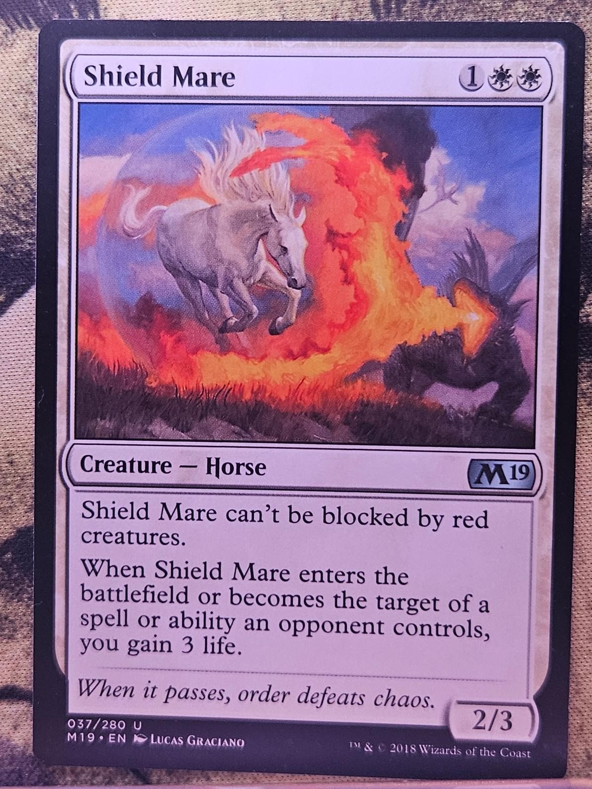 Shield Mare 37 Uncommon Core Set 2019 Magic: The Gathering Lightly Played