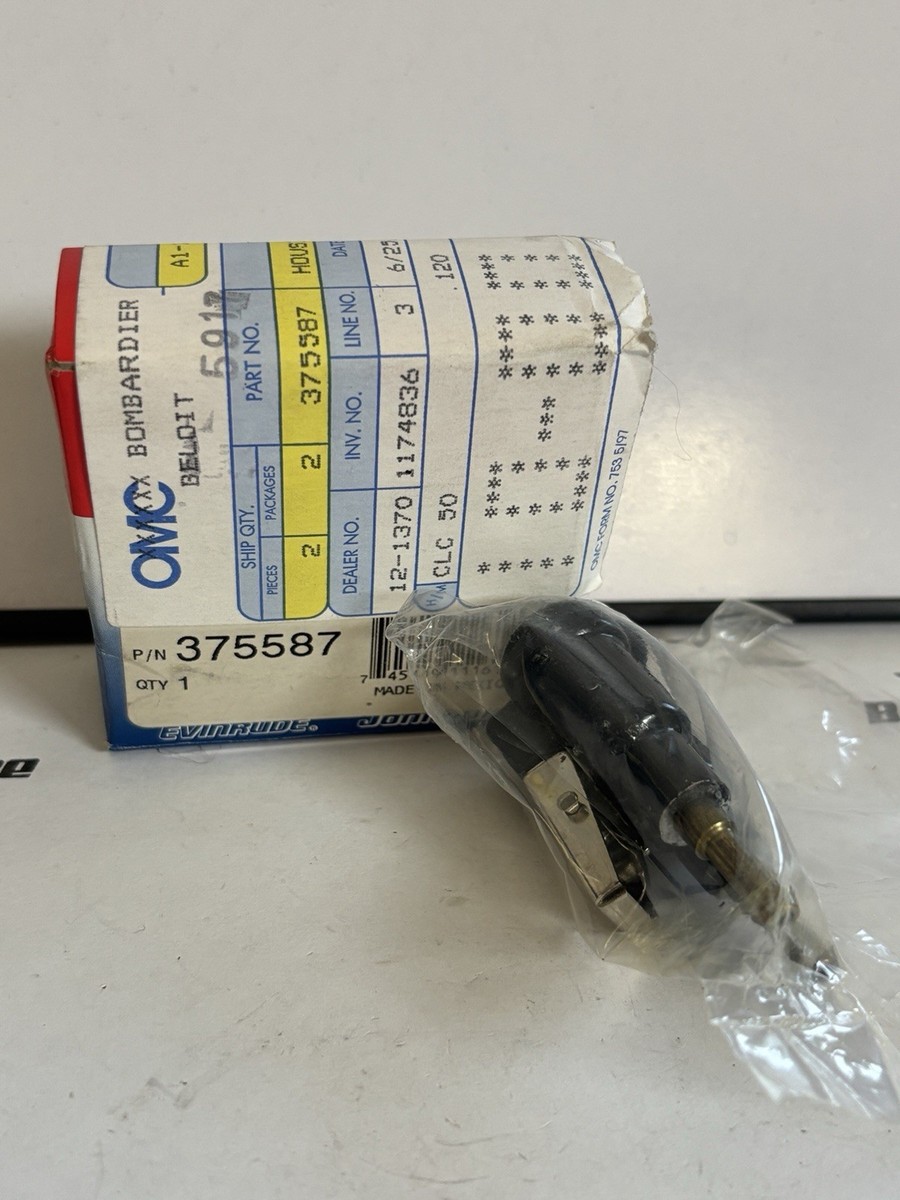 【J27237】M.K. Fresh Connection & Friends EVINRUDE Johnson OMC Dual Hose Fuel Connector 375587 0375587