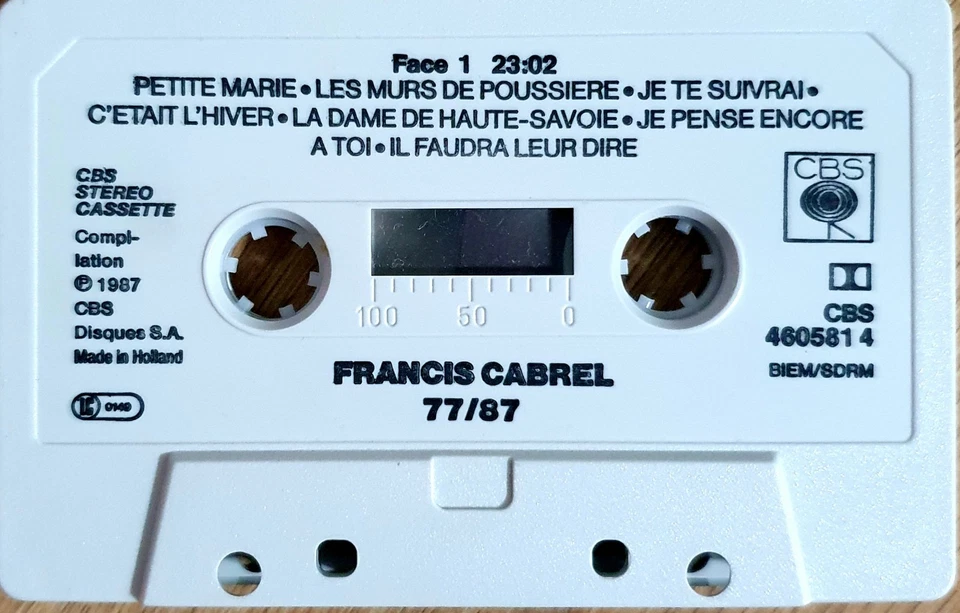 Francis Cabrel - Cabrel 77/87 ☆ 1987 UK CBS ~ CBS 4605814 Grey Shell - Image 4 of 4