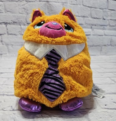 Misfittens Orange Cat Plush Purple Tie Fluffy Stuffed Animal Basic Fun 2023 Toy