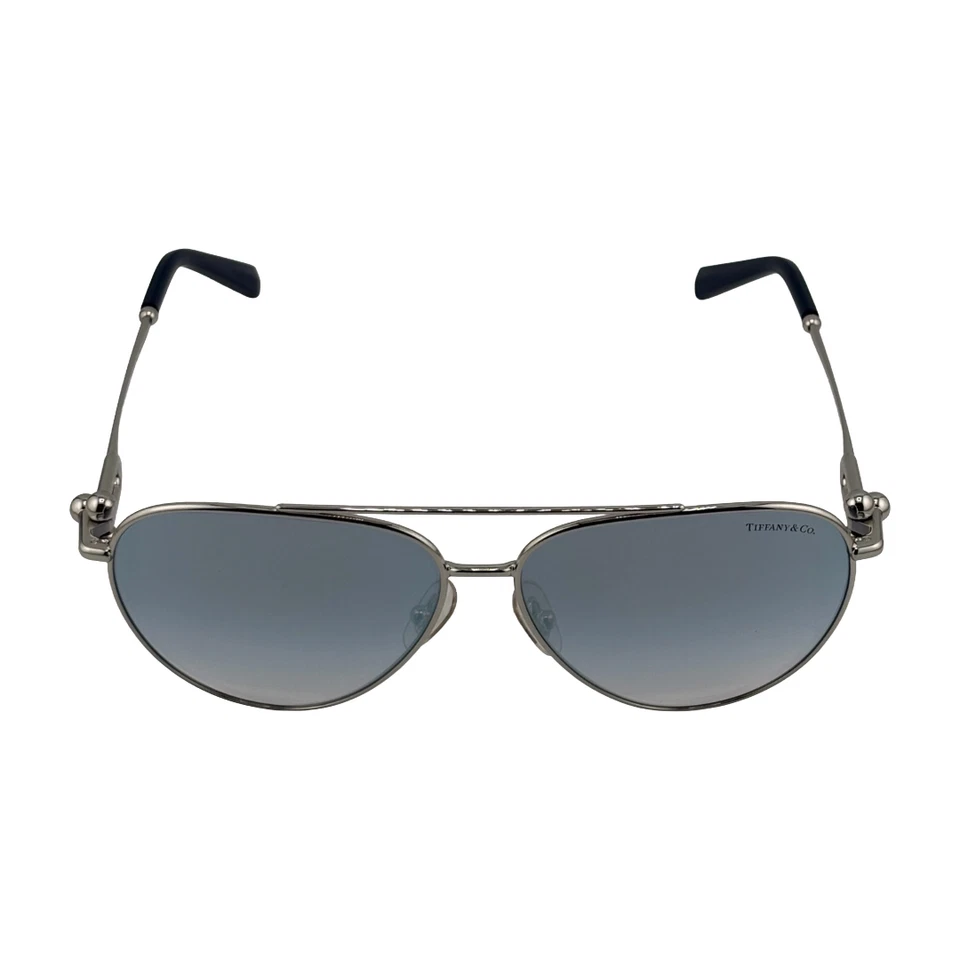 TIFFANY & CO. TF3092 Silver Aviator Women's Sunglasses 59mm 13mm 140mm - 6175/V6 - Image 3 of 4