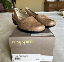 Easy Spirit Leather Slip-On Wedge Loafers for Women