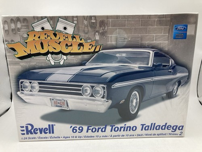 #ad NEW SEALED Revell Muscle #x27;69 Ford Torino Talladega 1:24 Model Kit 852080 Age 10 $29.44