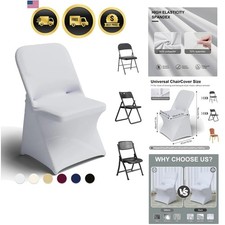 White Spandex Chair Covers 100 Pcs for Wedding Party