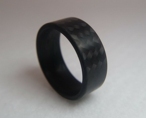 100% Carbon Fiber Twill Matte Ring - Handcrafted -Made in USA- sizes 4-16 - Picture 7 of 8