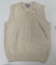 Kitestrings by Hartstrings Boys Size 5/6 Sweater Vest Beige Knit