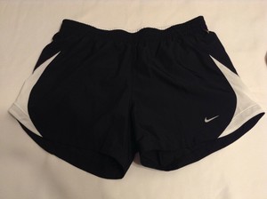 nike black and white running shorts