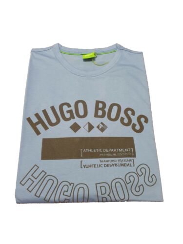 Hugo Boss Homme Bleu T-shirt Coton Golf Pro Club Sac Ballon Gym Sports Petit Moyen - Photo 1 sur 10
