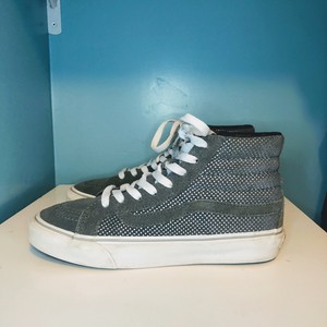 silver high top vans