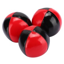 3PCS Red Black PU Leather High End EPS Fine Colloidal Particle Juggling Ball