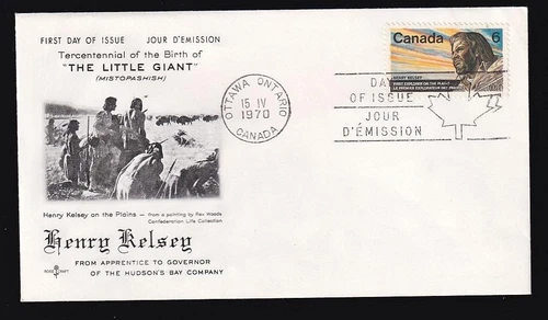Canada FDC 1970 Explorer Henry Kelsey sc#512, unaddressed Rosecraft