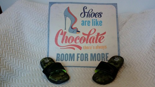 neon green champion slides