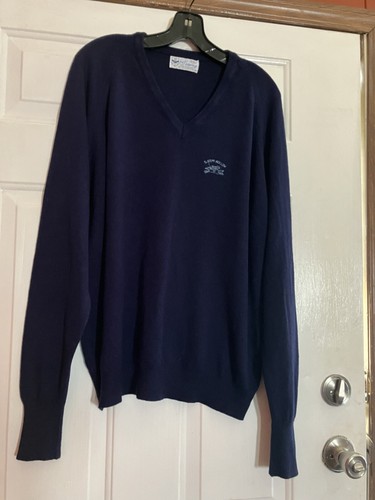 Vintage 1970'S Kimberton Pickering knit cardigan, size M, men's unclear navy blue type Vintage Second Hand