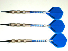 Soft Tip Darts, New 17 Gram Plated with Aluminum Spinning Shafts 3543