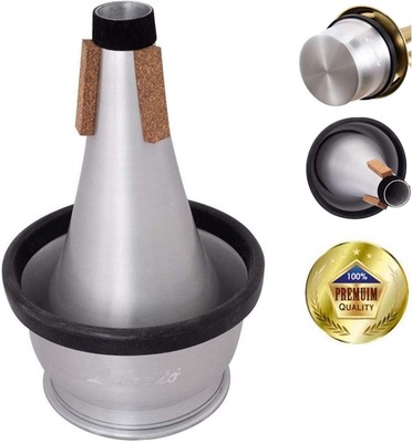 Modern Aluminum Trumpet Cup Mute - Adjustable Volume for Performance & Practice