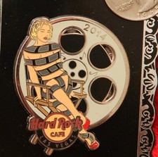 Hard Rock Cafe Pin Las Vegas FILM GIRL nude reel movie hat lapel porn star