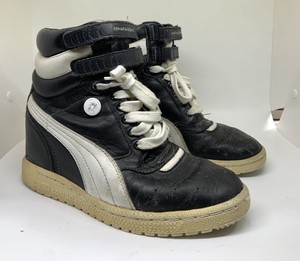 puma wedges sneakers black