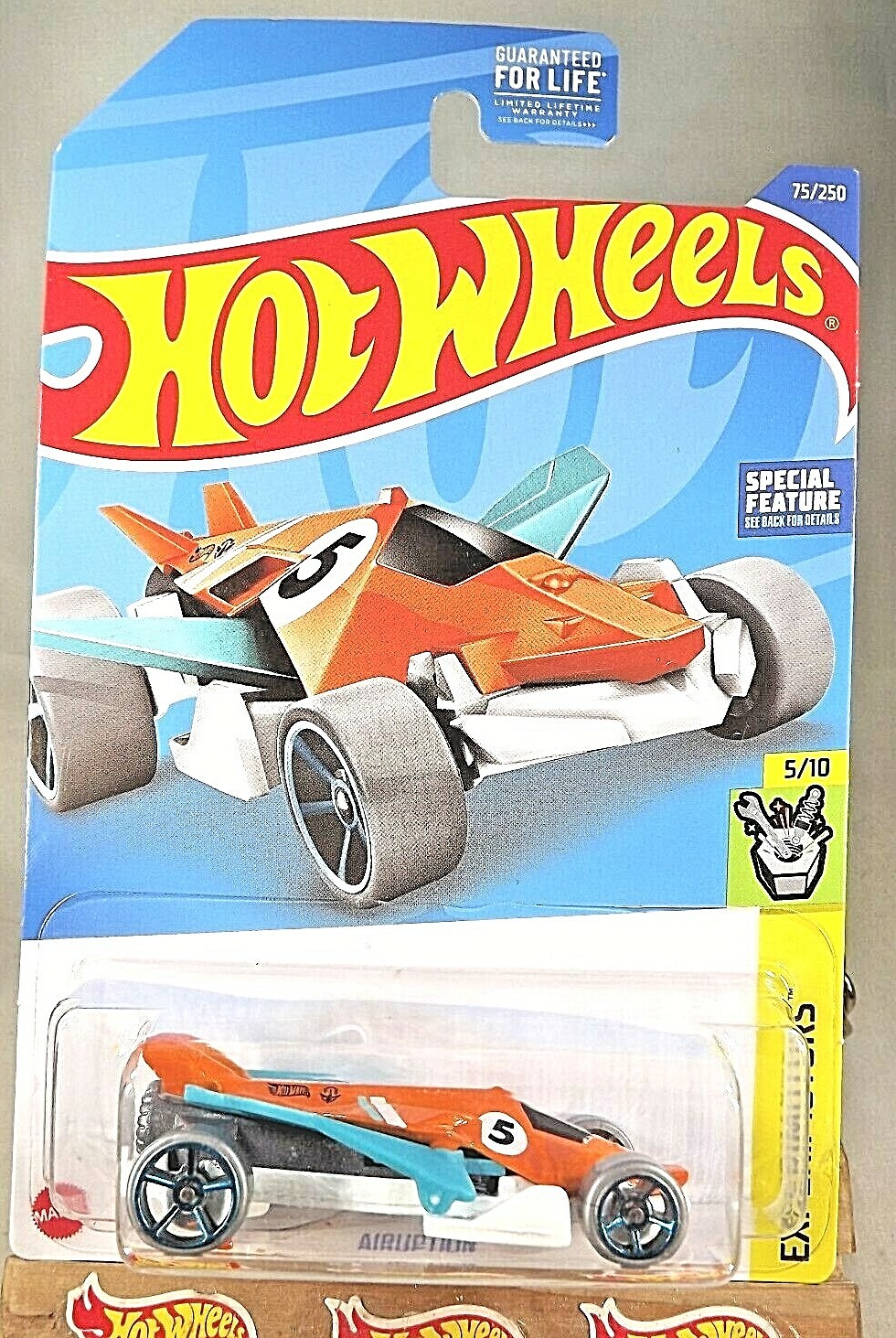 2022 Hot Wheels #75 Experimotors 5/10 AIRUPTION Orange-Teal w/GrayWhls TealOH5Sp