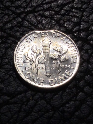 1963 ROOSEVELT DIME - CLIPPED PLANCHET - BU - SEE PICS! - INV#5680 - Picture 4 of 4