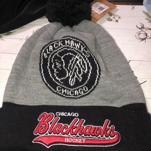 Chicago Blackhawks Hat Adult Mitchell & Ness Knit Beanie Cap NWT